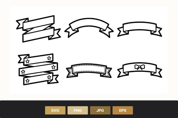 Download Ribbon Banner Vector Flat Design - Flat design Collection