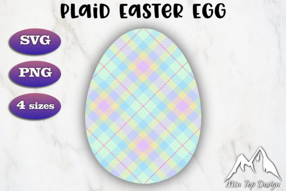 Download Spring Green Tartan Plaid Easter Egg SVG - Premium Bundle