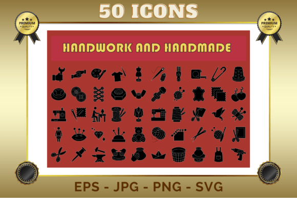 Download Handwork &amp; Handmade Glyph Icons - Handwork Collection