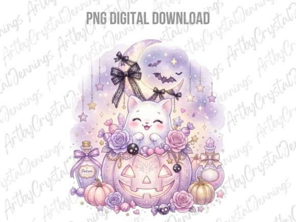 Download Pastel Halloween Cat Pumpkin Clipart PNG - Pumpkin clipart Collection