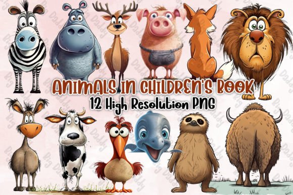 Download Animals in Children's Book Clipart PNG - Premium Resources