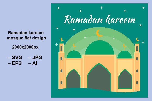 Download Ramadan Kareem Mosque Flat Design - Flat design Collection